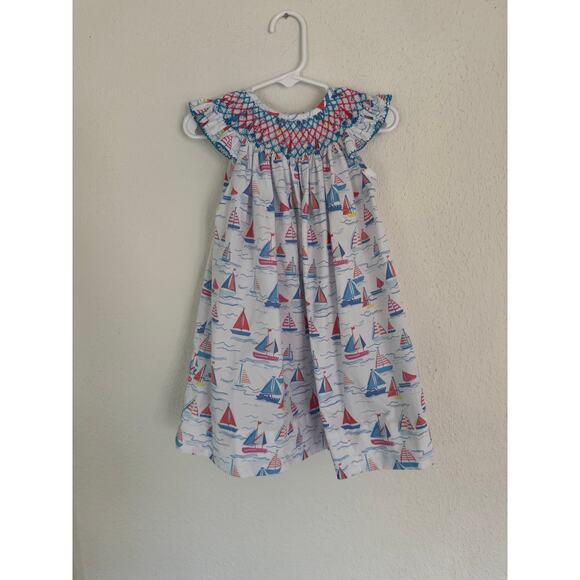 Classic Whimsy Smocked Sailboat Dress - Picture 1 of 2